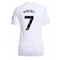 Stroje piłkarskie Manchester United Mason Mount #7 Koszulka Wyjazdowej dla damskie 2025-26 Krótki Rękaw